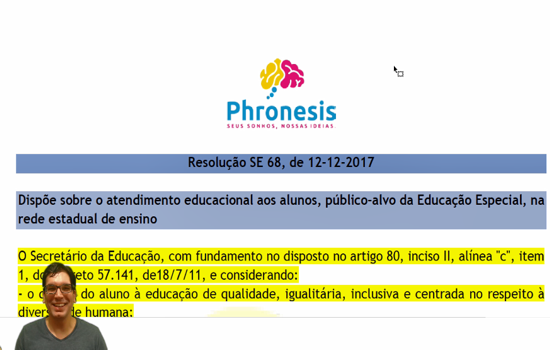 São Paulo (Estado) - Resolução SE 68/17 - Dispõe sobre o atendimento educacional especializado